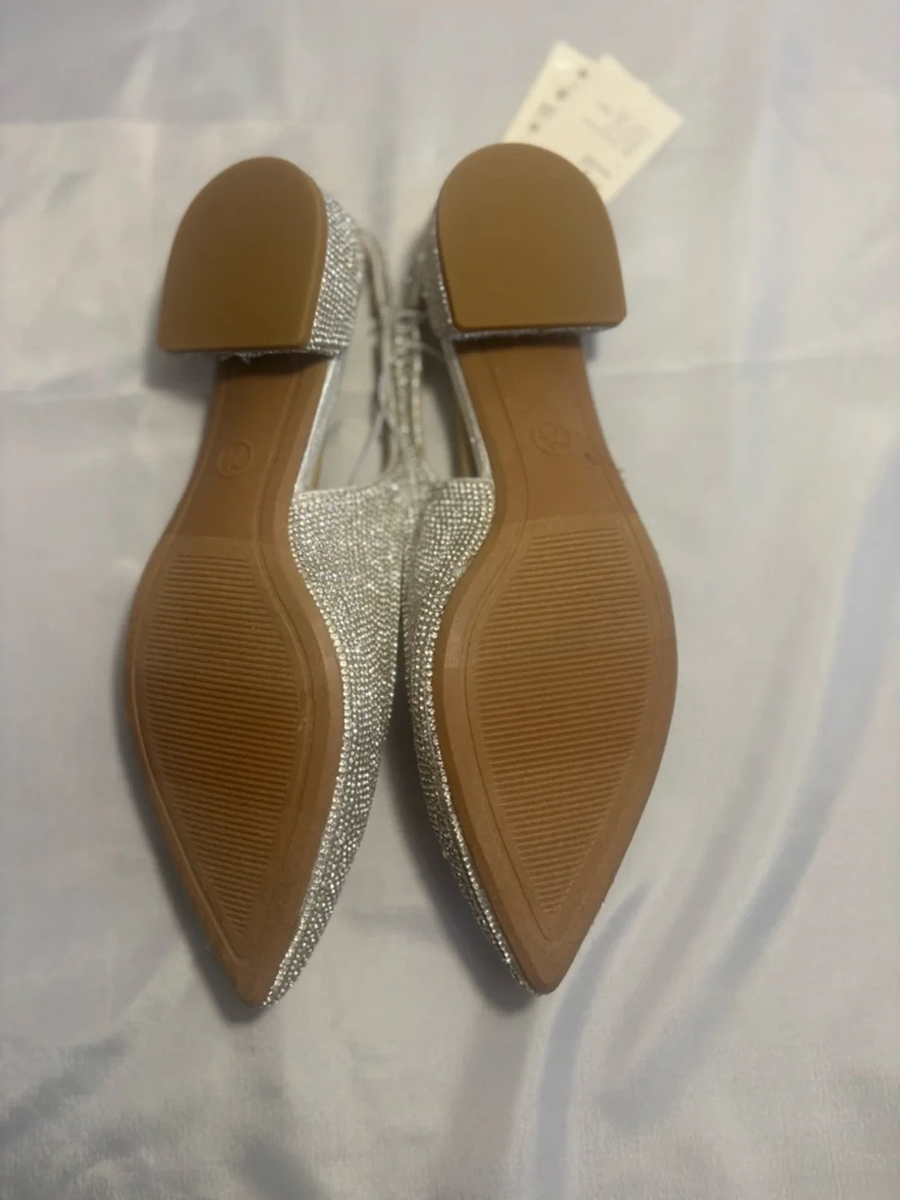 a new day Silver Rhinestone Slingback Flats